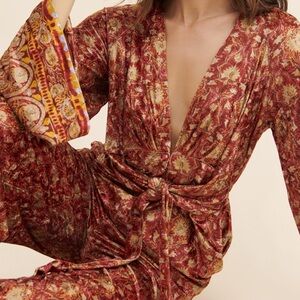 Free People Harper Printed One Piece Jumpsuit